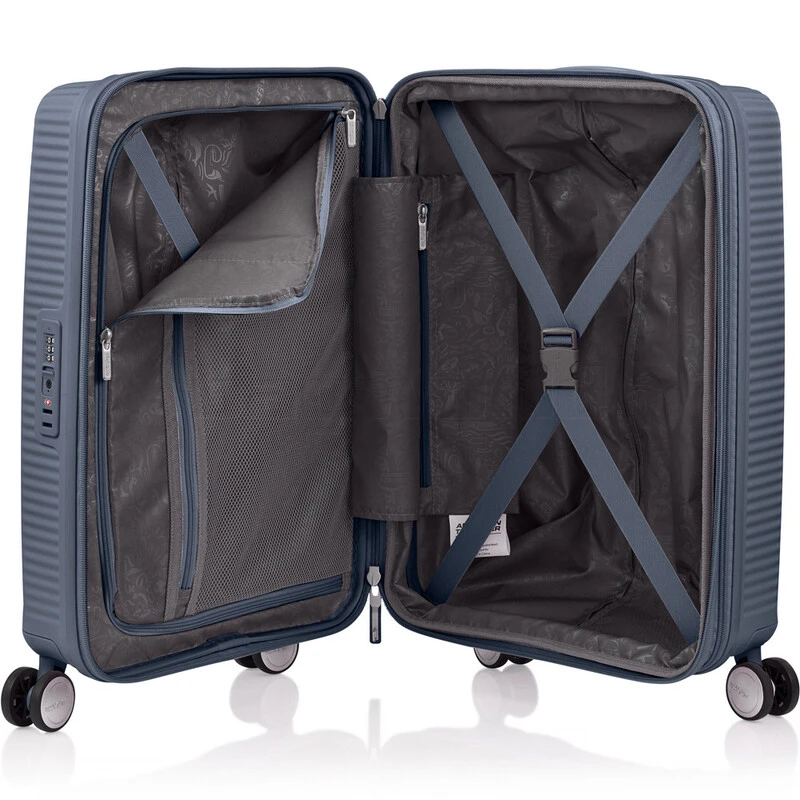 American Tourister Curio 2 Small/Cabin 55cm Hardside Suitcase Stone Blue 45138 4 American Tourister Curio 2 Small/Cabin 55cm Hardside Suitcase Stone Blue 45138 - Image 4