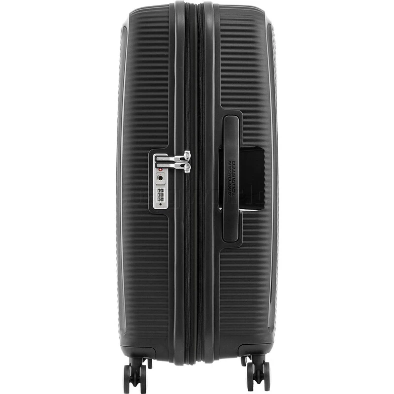 American Tourister Curio 2 Hardside Suitcase Set Of 3 Black 45138, 45139, 45140 With FREE Worldwide USB Charging Adaptor 86350 3 American Tourister Curio 2 Hardside Suitcase Set Of 3 Black 45138, 45139, 45140 With FREE Worldwide USB Charging Adaptor 86350 - Image 3