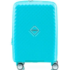 American Tourister Squasem Small/Cabin 55cm Hardside Suitcase Aqua Blue 45745