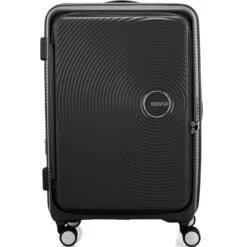 American Tourister Curio Book Opening Large 75cm Hardside Suitcase Black 48234
