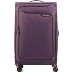 American Tourister Applite 4 Eco Large 82cm Softside Suitcase Purple 45824