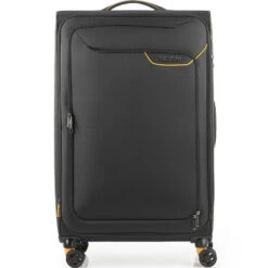American Tourister Applite 4 Eco Softside Suitcase Set Of 3 Black 45822, 45823, 45824 With FREE Worldwide USB Charging Adaptor 86350