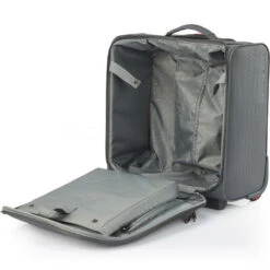 American Tourister Applite 4 Eco Underseater 14.1" Laptop/Tablet Small/Cabin 43cm Softside Suitcase Grey 45825 -Travel Storage Shop lrg 1518
