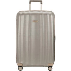 Samsonite Lite-Cube Prime Hardside Suitcase Set Of 3 Matt Ivory Gold 15672, 15675, 15676 With FREE Worldwide USB Charging Adaptor 86350