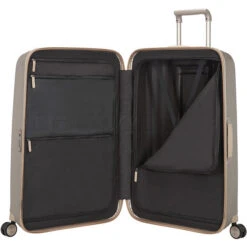 Samsonite Lite-Cube Prime Hardside Suitcase Set Of 3 Matt Ivory Gold 15672, 15675, 15676 With FREE Worldwide USB Charging Adaptor 86350 -Travel Storage Shop lrg 1696