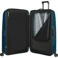 Samsonite Proxis Hardside Suitcase Set Of 3 Petrol Blue 26035, 26042, 26043 With FREE Worldwide USB Charging Adaptor 86350 -Travel Storage Shop lrg 1815