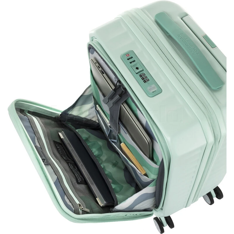 American Tourister Frontec Small/Cabin 14.1” Laptop 54cm Hardside Suitcase Mint 43505 6 American Tourister Frontec Small/Cabin 14.1” Laptop 54cm Hardside Suitcase Mint 43505 - Image 6