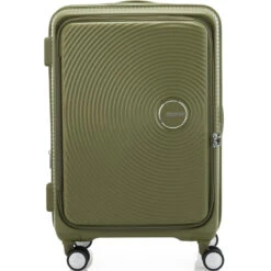 American Tourister Curio Book Opening Medium 68cm Hardside Suitcase Khaki 48233