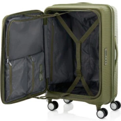 American Tourister Curio Book Opening Medium 68cm Hardside Suitcase Khaki 48233 -Travel Storage Shop lrg 1995