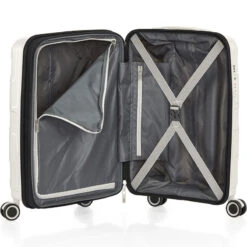 American Tourister Light Max Small/Cabin 55cm Hardside Suitcase Off White 48198 -Travel Storage Shop lrg 2073