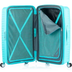 American Tourister Squasem Large 75cm Hardside Suitcase Aqua Blue 45747 -Travel Storage Shop lrg 2090