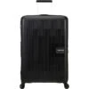 American Tourister Aerostep Hardside Suitcase Set Of 3 Black 46819, 46820, 46821 With FREE Worldwide USB Charging Adaptor 86350
