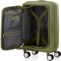 American Tourister Curio Book Opening Small/Cabin 55cm Hardside Suitcase Khaki 48232 -Travel Storage Shop lrg 2234