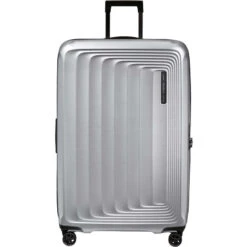 Samsonite Nuon Hardside Suitcase Set Of 3 Matt Silver 34399, 34402, 34403 With FREE Worldwide USB Charging Adaptor 86350