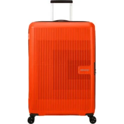 American Tourister Aerostep Hardside Suitcase Set Of 3 Bright Orange 46819, 46820, 46821 With FREE Worldwide USB Charging Adaptor 86350