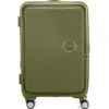 American Tourister Curio Book Opening Hardside Suitcase Set Of 3 Khaki 48232, 48233, 48234 With FREE Worldwide USB Charging Adaptor 86350
