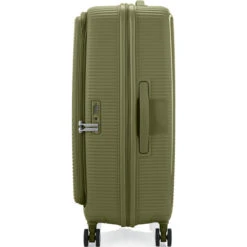 American Tourister Curio Book Opening Hardside Suitcase Set Of 3 Khaki 48232, 48233, 48234 With FREE Worldwide USB Charging Adaptor 86350 -Travel Storage Shop lrg 2380