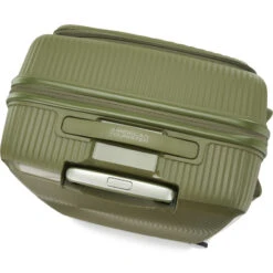 American Tourister Curio Book Opening Hardside Suitcase Set Of 3 Khaki 48232, 48233, 48234 With FREE Worldwide USB Charging Adaptor 86350 -Travel Storage Shop lrg 2383