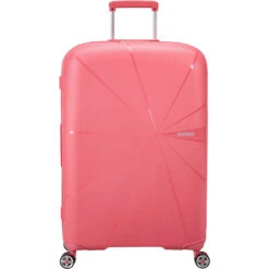 American Tourister Starvibe Hardside Suitcase Set Of 3 Sun Kissed Coral 46370, 46371, 46372 With FREE Worldwide USB Charging Adaptor 86350