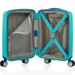 American Tourister Little Curio Small/Cabin 47cm Hardside Suitcase Teal 43851 -Travel Storage Shop lrg 2520