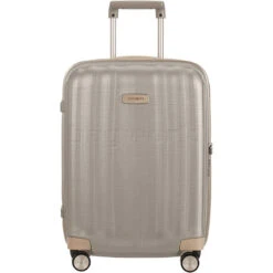 Samsonite Lite-Cube Prime Small/Cabin 55cm Hardside Suitcase Matt Ivory Gold 15672