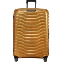 Samsonite Proxis Hardside Suitcase Set Of 3 Honey Gold 26035, 26042, 26043 With FREE Worldwide USB Charging Adaptor 86350