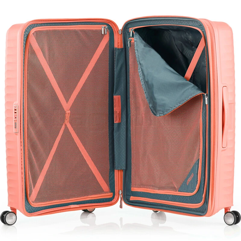 American Tourister Squasem Large 75cm Hardside Suitcase Bright Coral 45747 5 American Tourister Squasem Large 75cm Hardside Suitcase Bright Coral 45747 - Image 5