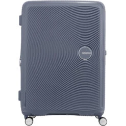 American Tourister Curio 2 Hardside Suitcase Set Of 3 Stone Blue 45138, 45139, 45140 With FREE Worldwide USB Charging Adaptor 86350