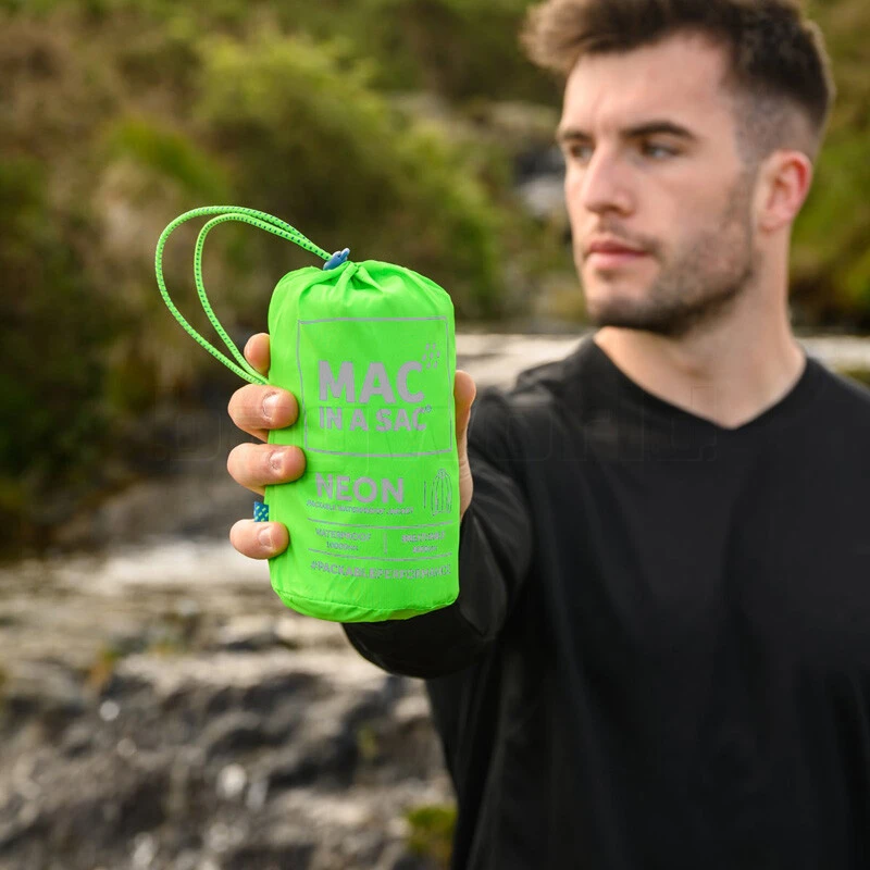 Mac In A Sac Neon Packable Waterproof Unisex Jacket Large Green NL 5 Mac In A Sac Neon Packable Waterproof Unisex Jacket Large Green NL - Image 5