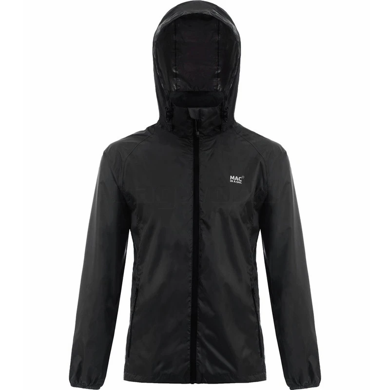 Mac In A Sac Classic Packable Waterproof Unisex Jacket Extra Small Jet Black JXS 1 Mac In A Sac Classic Packable Waterproof Unisex Jacket Extra Small Jet Black JXS