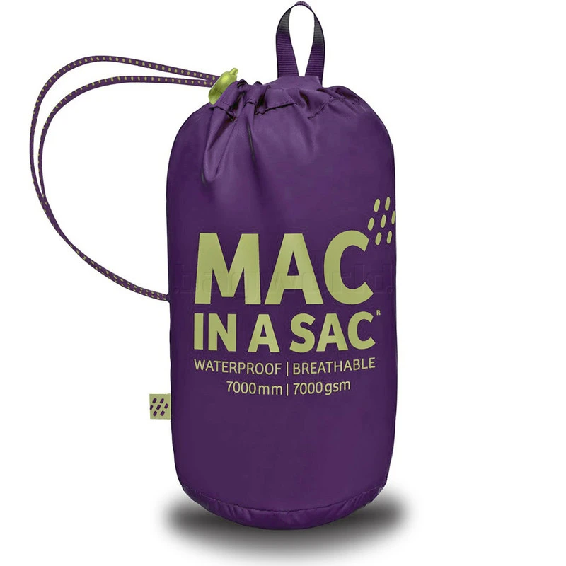 Mac In A Sac Classic Packable Waterproof Unisex Jacket Extra Small Grape JXS 4 Mac In A Sac Classic Packable Waterproof Unisex Jacket Extra Small Grape JXS - Image 4