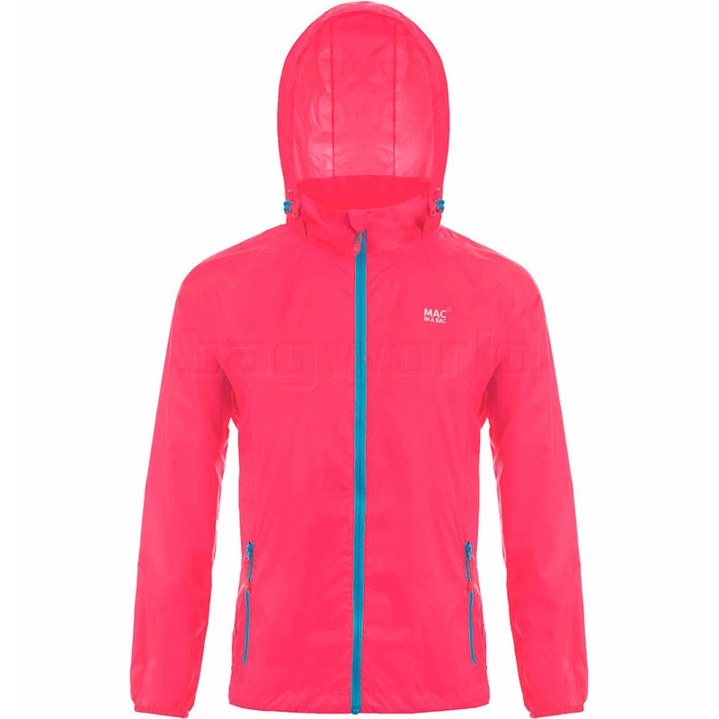 Mac In A Sac Neon Packable Waterproof Unisex Jacket Extra Small Pink NXS 1 Mac In A Sac Neon Packable Waterproof Unisex Jacket Extra Small Pink NXS