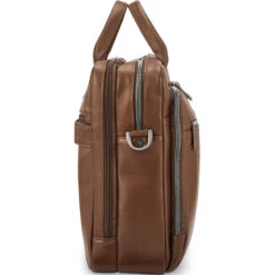Samsonite Classic Leather 15.6" Laptop & Tablet Toploader Briefcase Cognac 26039 -Travel Storage Shop lrg 309
