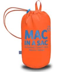 Mac In A Sac Neon Packable Waterproof Unisex Jacket Large Orange NL -Travel Storage Shop lrg 3098