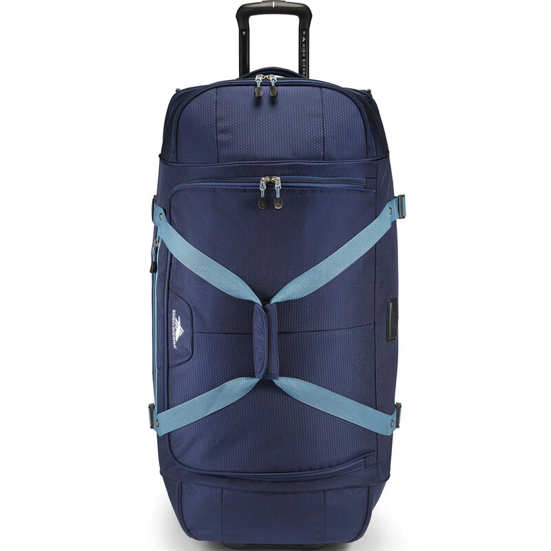 High Sierra Fairlead Drop Bottom Wheel Duffel Set Of 3 Navy 38037, 38038, 38039 With FREE Worldwide USB Charging Adaptor 86350 3 High Sierra Fairlead Drop Bottom Wheel Duffel Set Of 3 Navy 38037, 38038, 38039 With FREE Worldwide USB Charging Adaptor 86350 - Image 3