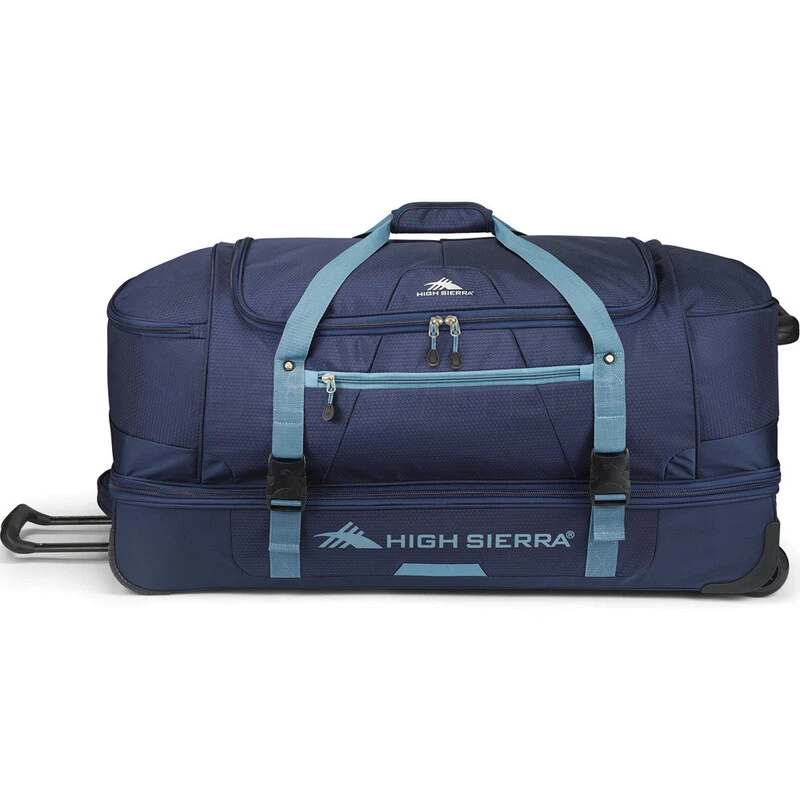 High Sierra Fairlead Drop Bottom Wheel Duffel Set Of 3 Navy 38037, 38038, 38039 With FREE Worldwide USB Charging Adaptor 86350 4 High Sierra Fairlead Drop Bottom Wheel Duffel Set Of 3 Navy 38037, 38038, 38039 With FREE Worldwide USB Charging Adaptor 86350 - Image 4
