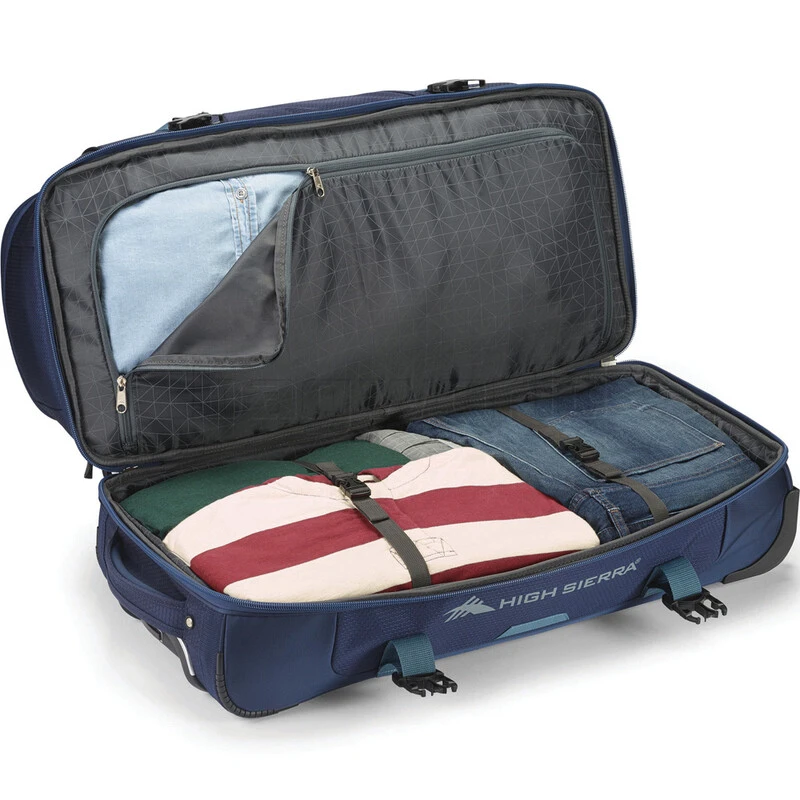 High Sierra Fairlead Drop Bottom Wheel Duffel Set Of 3 Navy 38037, 38038, 38039 With FREE Worldwide USB Charging Adaptor 86350 6 High Sierra Fairlead Drop Bottom Wheel Duffel Set Of 3 Navy 38037, 38038, 38039 With FREE Worldwide USB Charging Adaptor 86350 - Image 6