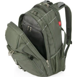 High Sierra Access 3.0 Eco RFID Blocking 16" Laptop & Tablet Backpack Khaki 45729 -Travel Storage Shop lrg 353