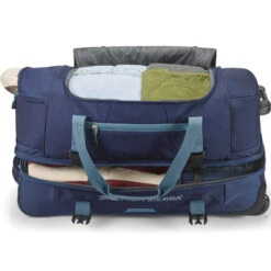 High Sierra Fairlead Large 86cm Drop Bottom Wheel Duffel Navy 38039 -Travel Storage Shop lrg 3545