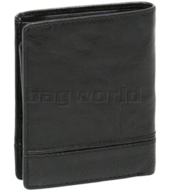 Cellini Men's Aston RFID Blocking Card Leather Wallet Black MH205