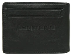 Vault Men's Fullgrain RFID Blocking Slide In Leather Credit Card Holder Black M017