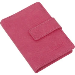 Vault Ladies' PU RFID Blocking Tabbed Credit Card Holder Pink W1015 -Travel Storage Shop lrg 3707