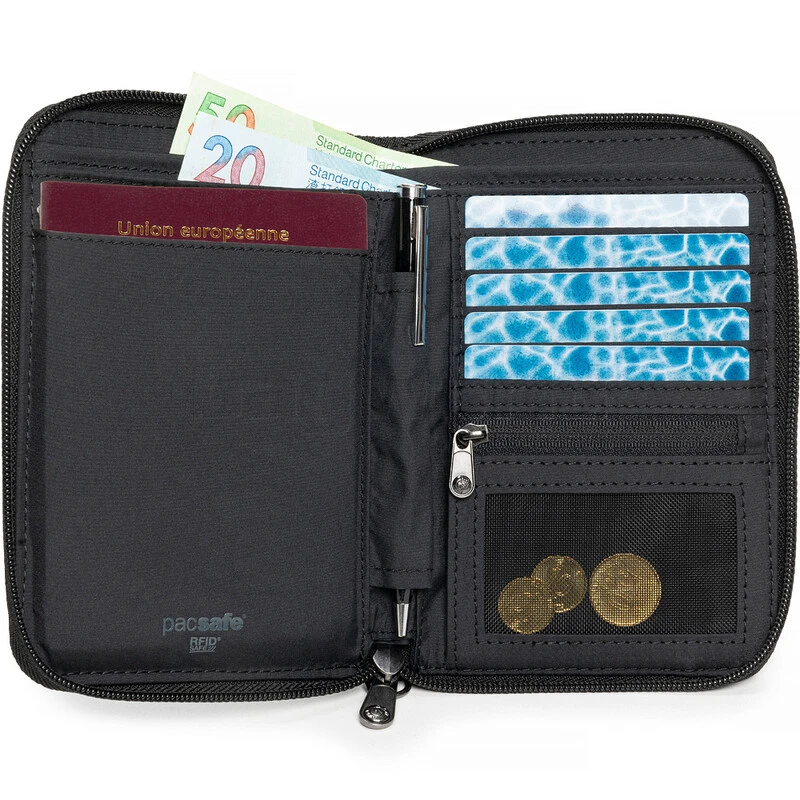 Pacsafe RFIDsafe RFID Blocking Compact Travel Organiser Black 11020 3 Pacsafe RFIDsafe RFID Blocking Compact Travel Organiser Black 11020 - Image 3