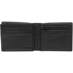 Samsonite RFID DLX Leather Wallet With Coin Pocket Black 91522 -Travel Storage Shop lrg 3764