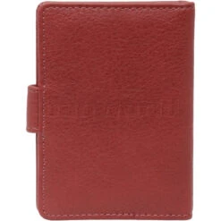 Vault Ladies' PU RFID Blocking Tabbed Credit Card Holder Red W1015