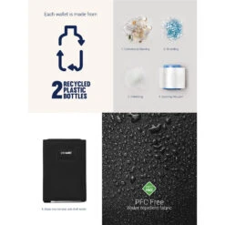 Pacsafe RFIDsafe RFID Blocking Trifold Wallet Tan 11005 -Travel Storage Shop lrg 3799