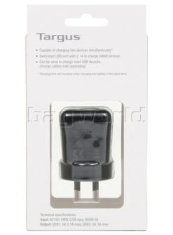 Targus Dual USB Wall Charger Black APA72 7 Targus Dual USB Wall Charger Black APA72 -Travel Storage Shop lrg 4003