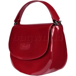 Lipault Plume Vinyl Saddle Bag Ruby 77811 -Travel Storage Shop lrg 4167