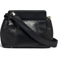 Lipault Noelie Leather Crossbody Bag Black 25822