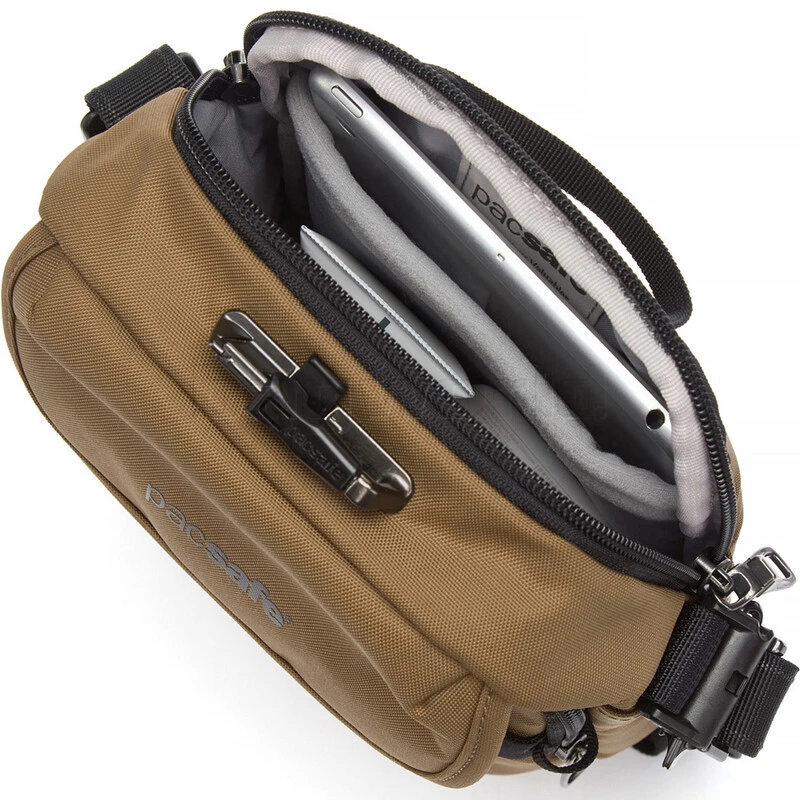 Pacsafe Metrosafe X Anti-Theft 7" Tablet Compact Crossbody Tan 30610 4 Pacsafe Metrosafe X Anti-Theft 7" Tablet Compact Crossbody Tan 30610 - Image 4